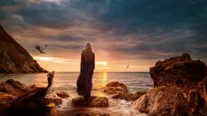This article is about the ocean. Wallpaper Id 173366 Rock Orange Luminos Game Of Thrones Sunset Dragon Mother Sea Vara Water Fantasy Apus De Soare Summer Daenerys Targaryen Princess
