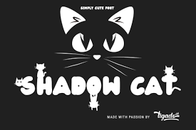 Shadow Cat Font By Tigade Std Creative Fabrica Cute Fonts Cat Shadow Cat Tail