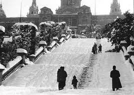 Montjuic Barcelona Despres De La Nevada De Desembre De 1962 Fotos De Barcelona Imagenes Del Barcelona Barcelona Ciudad