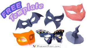 To make this mask, you'll need some fabric, elastic cord or string, scissors, and something to sew with. Free Templates How To Make 5 Minutes Paper Masks So Easy Youtube