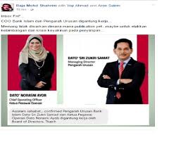 The businessman with the datuk seri title, is being sought by police for his alleged involvement in a money laundering and commercial crime syndicate. Pengarah Urusan Bank Islam Tidak Digantung Kerja