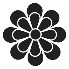 Daisy flower outline flat icon, isolated on white background. Daisy T Shirt Designs Graphics More Merch