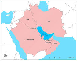 Political map of middle east asia. Persian Gulf Countries Country Persian Map