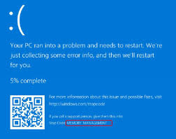 Fixed Memory Management Bsod Error On Windows 10