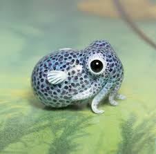 Blue Bobtail Squid Figurine Ooak Handmade Polymer Clay Animal Etsy Polymer Clay Animals Animal Figurines Clay Animals
