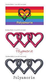 The most common symbol is the red and white heart (♥) combined with the blue infinity symbol (∞). T Shirt Prints Polyamorie Logos Polyffm