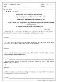 Problemas De Matematica 5Âº Ano