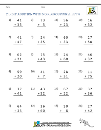 We mathematicians add with precision, regrouping tens when we nd double digits in addition. 2 Digit Addition Without Regrouping