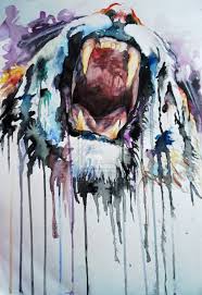 Bentuk lukisan abstrak yang terinspirasi dari bentuk biola. Watercoloured Lukisan Abstrak Sketsa Ilustrator