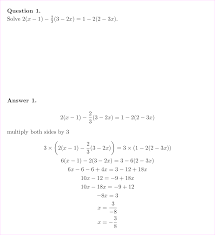 Equation at the end of step 1 : How To Automatically Provide A Blank Space After A Question Based On The Solution Size Tex Latex Stack Exchange