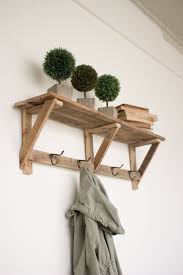 Shop for wall shelf with hooks online at target. Recycled Wood Shelf With Coat Hooks Rustic Wooden Shelves Reclaimed Wood Shelves Rustic Coat Rack