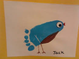 Bird Crafts For Toddlers Pin By Sheena Castro On For My Class Infant Artwork Footprint Art Toddler Art Bird Footprint
