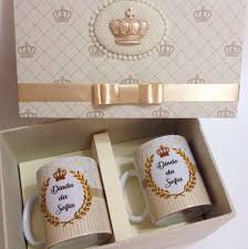 Caneca Personalizada Para Padrinhos De Batismo Caixa Em Mdf Forrada Em Tecido Com 2 Canecas Personalizadas Produto Totalmente Personal Convite Padrinhos Caixa Convite Padrinhos Lembrancinhas Para Padrinhos