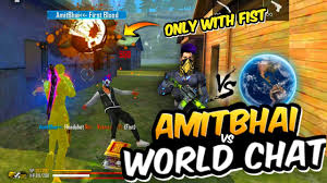 Free fire live desi gamer vs total gaming final round match new update garena freee fire live streamer from india killing. Amitbhai Vs World Chat No Gun Challenge Free Fire 1 Vs 1 Desi Gamers Youtube
