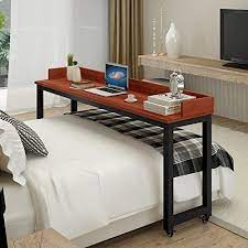 35 4 H X 70 8 W X 23 7 Yuriko Overbed Writing Desk With Wheels Furniture Home Home Bedroom