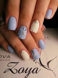 3d Sea Shell Design Seashell Nails Beach Nail Designs Beach Nails