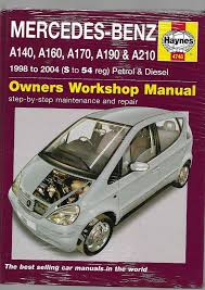 Haynes Sealed Mercedes Benz A140 A160 A170 A210 Service And Repair Manual W168