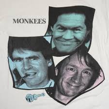 Vtg The Monkees 1989 1990 Tour Shirt Davy Jones Mickey Dolenz Peter Tork Sz  L