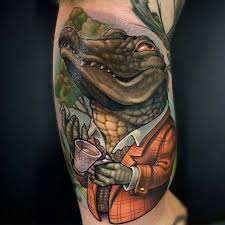 Niteowl Tattoo Northwest On Instagram Check Out This Awesome Alligator By Lindsay Baker Lindsaybugbaker She Is A Res Alligator Tattoo Baker Tattoo Tattoos