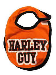 Harley Davidson Harley Guy Baby Bib Orange Infant Size NS 100% Cotton | eBay