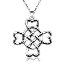 Prime Silver Celtic Knot Clover Necklace Polished Sterlin Trinity Knot Necklace Graduation Gift Jewelry Irish Jewelry