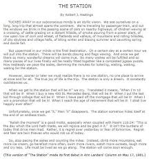 The Station By Robert J Hasting Serious Quotes Virgo Quotes Brother Poems