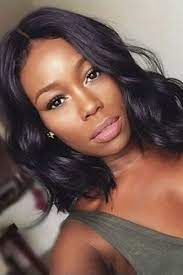 Deep Wavy Shoulder Length Hair Dark Brown Natural Enchanting Synthetic Hair Lace Front African American Wigs 12 Inches Short Hair Wigs Messy Bob Hairstyles Medium Length Hair Styles