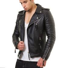 Biker Leather Jacket For Men Stylish Knockout Leather Jacket