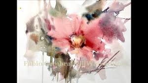 Every watercolor flower you'll ever need! Watercolor Aquarela Demo Wet On Dry Red Flower With Audio Youtube