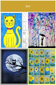 Kolay Kedi Cizimi Kunstunterricht Starry Night Artwork Origami