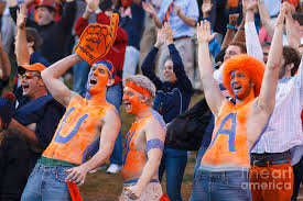 Body paint she does all herself. Uva Football Fans Body Paint Cheering Photograph By Jason O Watson