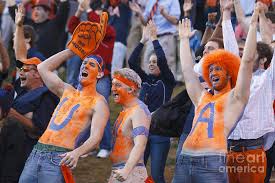 Body paint she does all herself. Uva Football Fans Body Paint Cheering Photograph By Jason O Watson