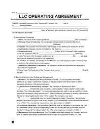 To be used to establish operating procedures for a limited liability corporation. Llc Operating Agreement Free Llc Operating Agreement Template