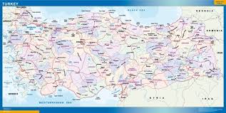 Fumare il narghilè, lasciarsi sedurre dai colori delle spezie nei bazar, rilassarsi in un. Cartina Turchia Con Una Cartografia Aggiornata