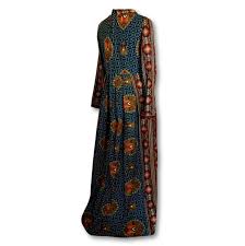 Kuwaha Java Africain Imprime A Manches Longues Robe Maxi Vert Maxi Dress Long Sleeve Maxi Maxi Dress With Sleeves
