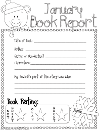 January Book Report Freebie Book Report Reading Classroom Grade Book