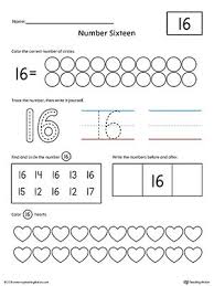 Number 16 Practice Worksheet Preschool Math Numbers Numbers Preschool Preschool Number Worksheets