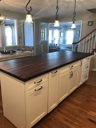 Walnut Butcher Block With White Cabinets Kitchen Countertops Replacing Kitchen Countertops Kitchen Remodel