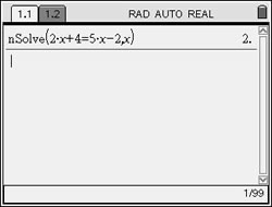 For equations involving parameters or exact solutions use solve , reduce , or findinstance : Ti Nspire Solving Simple Equations