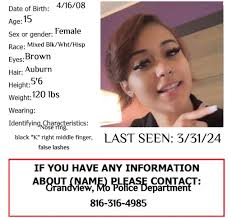 The department is asking for help in locating Isabelle Jewsome who was las  seen 3/31/24. If you have information