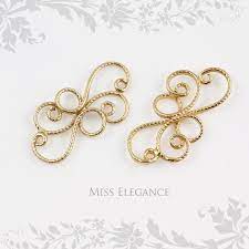 4 Pcs Wire Connectors Matte Gold Plated By Misselegancesupplies 3 99 Antika Gumus Gumus