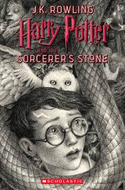 A lion, an eagle, a badger and a snake surrounding a large letter 'h'. Harry Potter And The Sorcerer S Stone Volume 1 Amazon De Rowling J K Selznick Brian Grandpre Mary Fremdsprachige Bucher