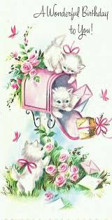Kittens Mailbox Buon Compleanno Compleanno Vintage Biglietti Di Buon Compleanno
