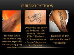 The 3 dots tattoo, worn either on the hand or near the eye, are another super recognizable prison tattoo. Three Dot Line Tattoo Meaning Gallery