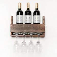 The most common wooden glasses stand material is. Heavy Duty Wooden 4 Wine Glass Rack Wall Mounted Glasses Holder Display Stand Ebay
