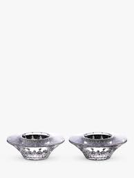 Laser cut mercury glass votive candle holder. Waterford Crystal Lismore Cut Glass Votive Candle Holders Set Of 2