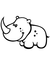 100% free coloring page of a baby skunk. Kawaii Cute Rhino Drawing Novocom Top