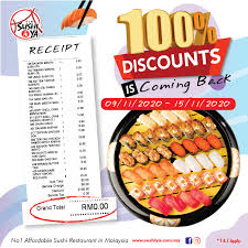 Sushi ya is pretty creative with their sushi selection! Free Free Free Yes You Sushi Ya Malaysia Facebook
