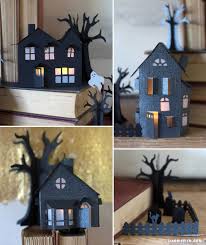 3d Paper Haunted Village For Halloween Lia Griffith Halloween Paper Crafts Haunted House Craft Diy Halloween Decorations