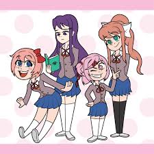 Fanart Doki Doki Literature Club Ddlc For those who do not know this game or still plan to play it, let me warn you again: reddit